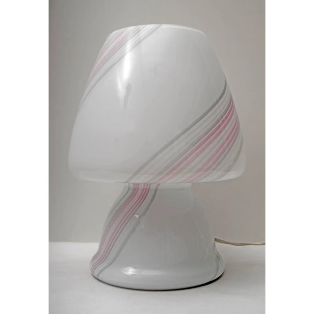 Gray Murano Glass Mushroom Table Lamp from Maestri Muranesi, 1980s For Sale - Image 8 of 8