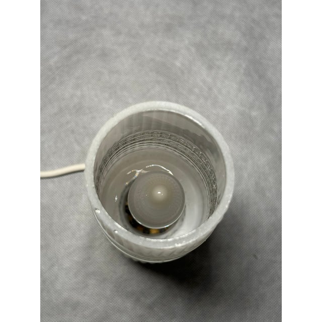 Metal Mid-Century White Glass Lamp from Molecz, 1970s For Sale - Image 7 of 11