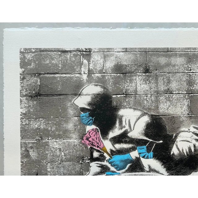 Pop Art Masterpiece by Los Angeles Artist Hijack "Pandemonium" Limited Edition Hand-Pulled Screen Print c.2020 For Sale In Reno/Lake Tahoe - Image 6 of 12