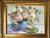Late 20th Century Impressionist Floral Still Life Painting of Peonies and Apples For Sale - Image 10 of 12