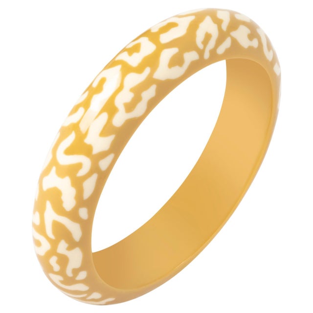 Miriam Salat Jungle backlit Resin Slip On 70s style Bangle For Sale - Image 15 of 18