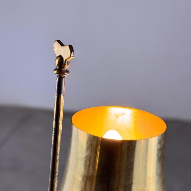 Brass Bouillotte Table Lamp with Adjustable Shade, Italy, 1940s For Sale - Image 11 of 17