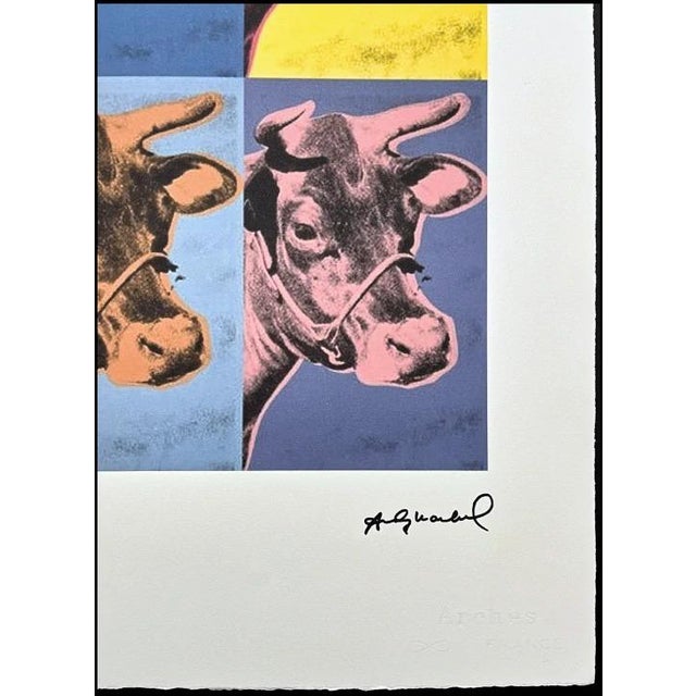 Mid-Century Modern After Andy Warhol, 4x Cows, 1980s, Lithograph For Sale - Image 3 of 7