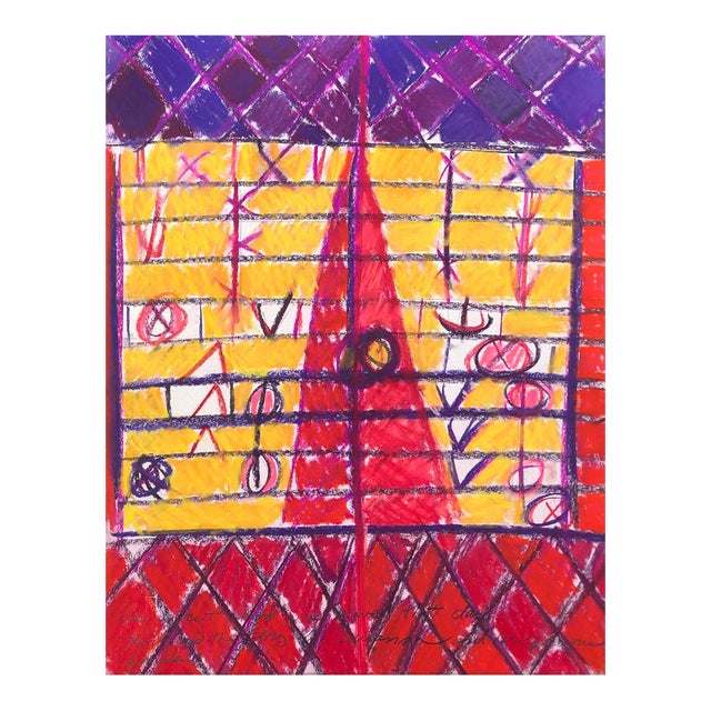 1980 Adrienne Anderson Abstract Pastel For Sale