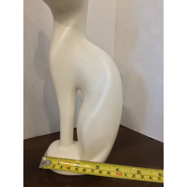 1960s Mid Century White Cat Figurine For Sale - Image 9 of 11
