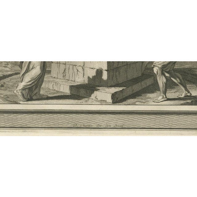 18th Century Pieter Mortier, Obadiah Hides the Prophets and Elijah on Mount Carmel, 1700, Engraving For Sale - Image 5 of 12