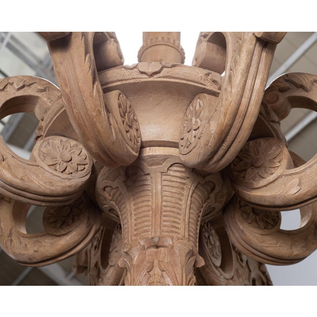 Rh French Baroque Style Carved Wood 8-Arm Chandeliers - Pair For Sale - Image 14 of 18