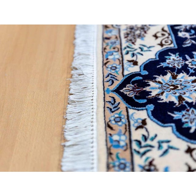 Wood Middle Eastern Rug in Silk and Wool For Sale - Image 7 of 18