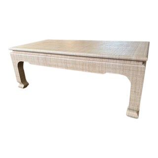 Harrison Van Horn Raffia Wrapped Coffee Table For Sale