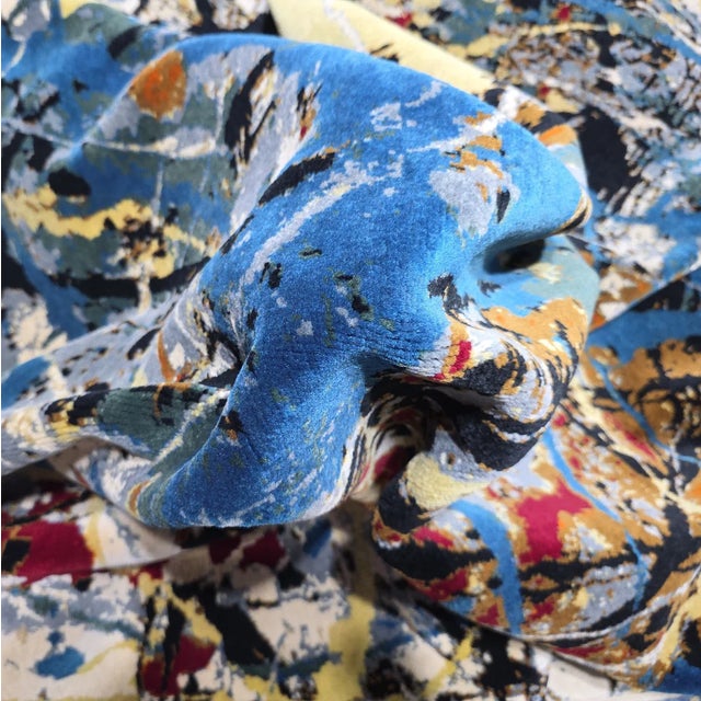 Textile Contemporary Abstract Art Rug Inspired by Jackson Pollock "Number 16," Hand-Knotted Silk & Wool For Sale - Image 7 of 8