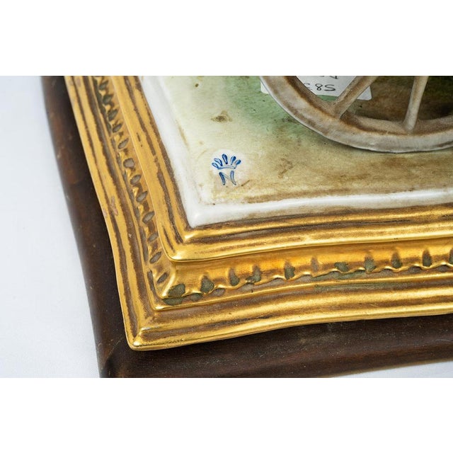 Brown Antique 20th Century Capodimonte Sculpture Depicting a Horse-Drawn Carriage from Bruno Marli, Naples For Sale - Image 8 of 9