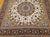 Vintage Persian Tabriz Square Area Rug, Hand-Knotted Wool & Silk, Fine Medallion Floral Pattern, Ivory & Brown, 7x7 For Sale - Image 11 of 16