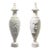 Monumental Neoclassical Carved White Marble Urns - A Pair For Sale