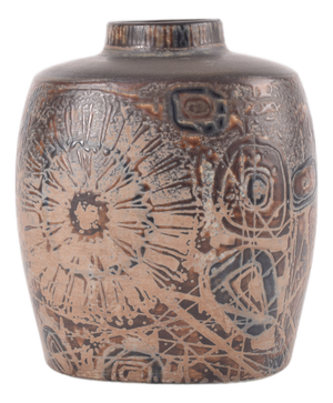 Modern Danish Brown Baca Budded Vase by Nils Thorsson for Royal Copenhagen, 1970s