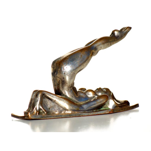 Annie Fokker Cottreau, Woman Figure, 1930, Silver Bronze Sculpture For Sale - Image 3 of 9
