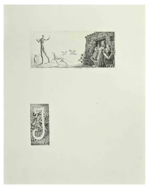 Wladyslaw Jahl, Speech of Don Quixote, Etching, 1951