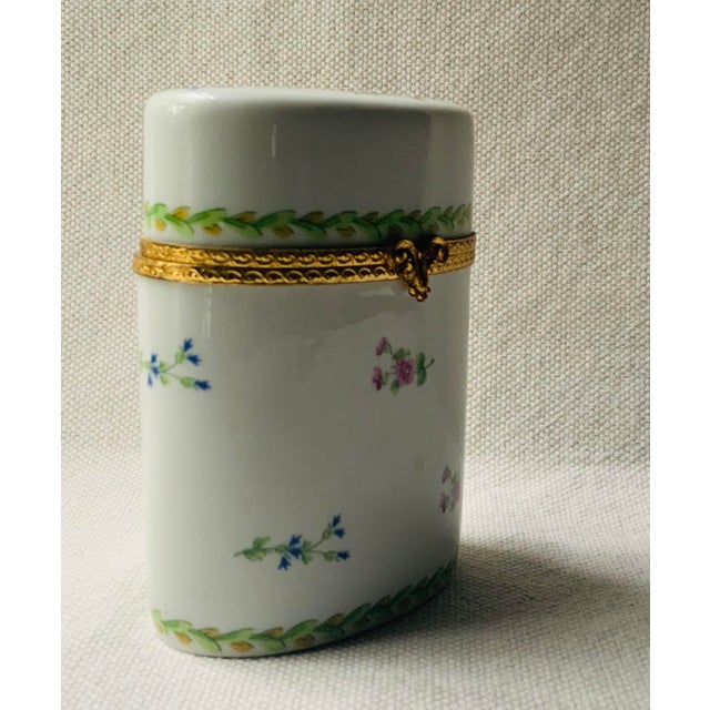 Limoges Porcelain Lidded Box With Bronze Mounts For Sale - Image 12 of 18