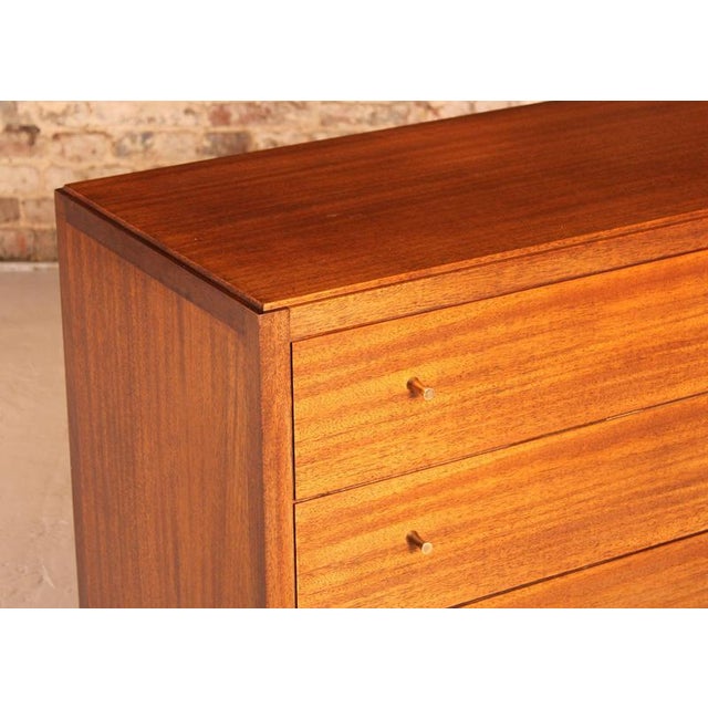 Mid-Century Modern Mahogany Chest of Drawers with Brass Handles by Loughborough Furniture for Heals, 1960s For Sale - Image 4 of 10