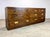 Henredon Henredon Scene One Campaign Style 7-Drawer Long Dresser in Oak & Brass For Sale - Image 4 of 12