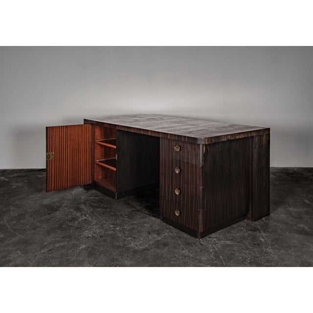 Art Deco Desk in Mahogany by Bruno Paul for Veb Deutsche Werkstätten Hellerau, 1930s For Sale - Image 12 of 18