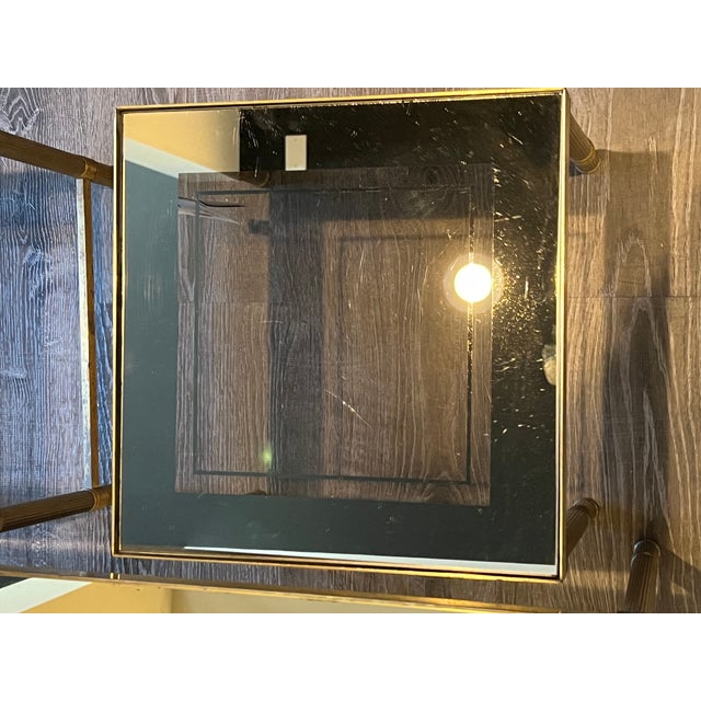 Vintage Mid-Century Brass and Glass Nesting Tables For Sale In New York - Image 6 of 11