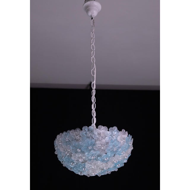 Murano Flush Mount Flower and Metal by Seguso for Venini, Italy, 1960s For Sale - Image 13 of 13