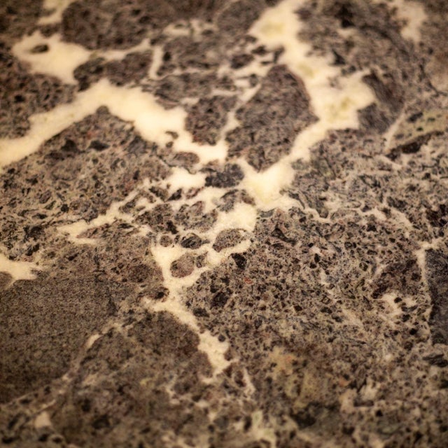 Brutalist Marble & Rosewood Dining Table, 1970s For Sale - Image 4 of 15