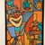 Mid 20th Century Modern Colorful Cubist-Style Framed Painting With Smiling Clown “ Smile “ by Wrasky For Sale - Image 11 of 12