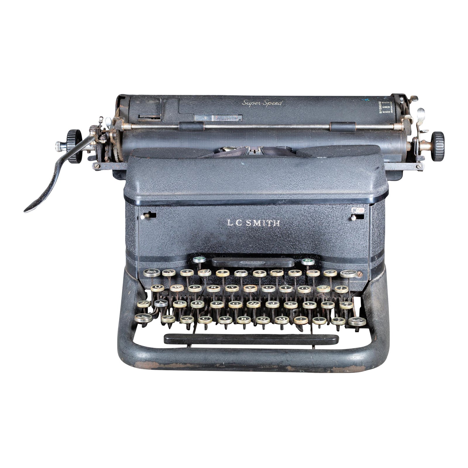 【Special Archives】 1954s SMITH antique Antique L C Smith & Corona Super Speed Typewriter c.1942 | Chairish