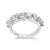 Early 21st Century 14K White Gold 3.0 Cttw Lab-Grown Diamond Shared Prong Set 6 Stone Band Ring (G-H Color, VS2-SI1 Clarity) - Ring Size 8 For Sale - Image 5 of 7