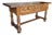 Late 19th Century Italian Walnut Three Drawer Console Table For Sale