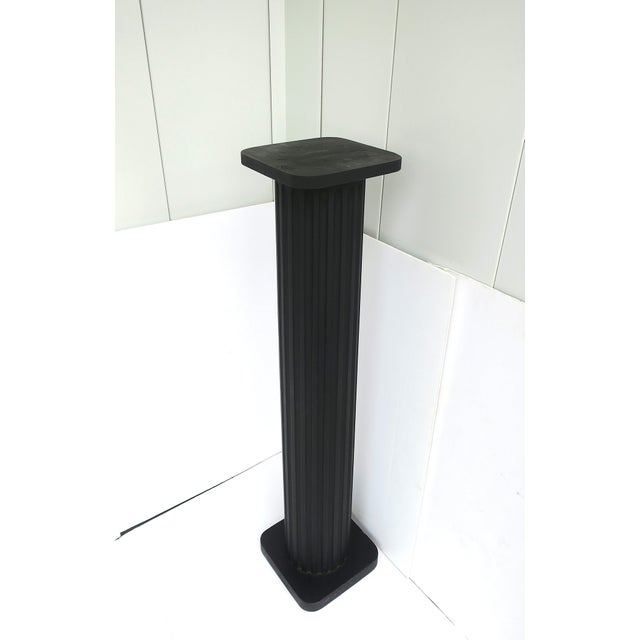 Black Column Pedestal, Neoclassical Style, Circa 20th Century For Sale - Image 4 of 13