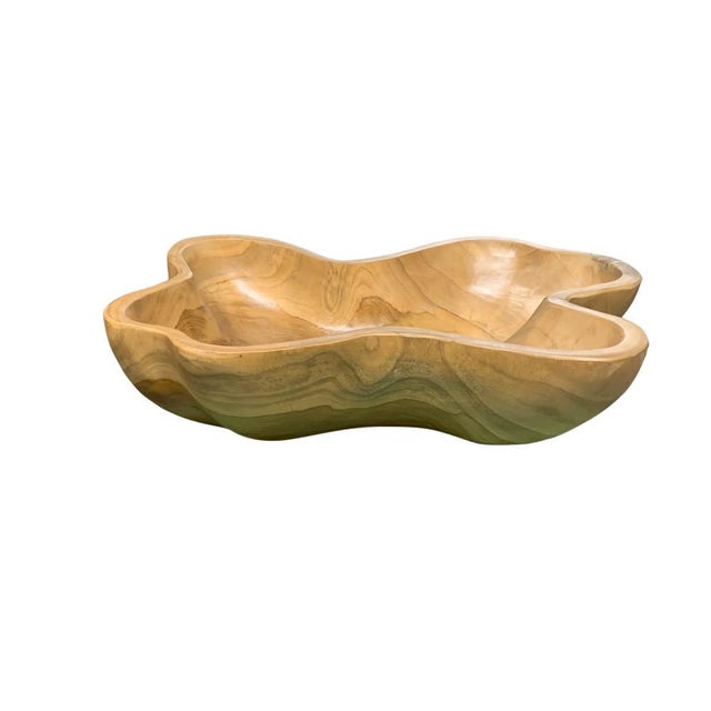 Contemporary Medium Wooden Bowl For Sale - Image 3 of 5