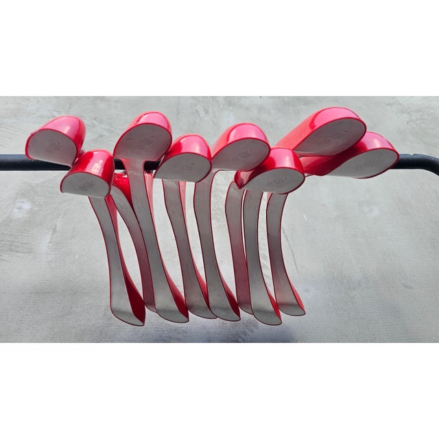Swedish Red Hangers from Monika Mulder, 1990s, Set of 8 For Sale - Image 12 of 15