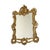 Beautiful crested mirror made of gold-colored polyresin, a type of hard plastic, entirely in classic Rococo style, Italy,...