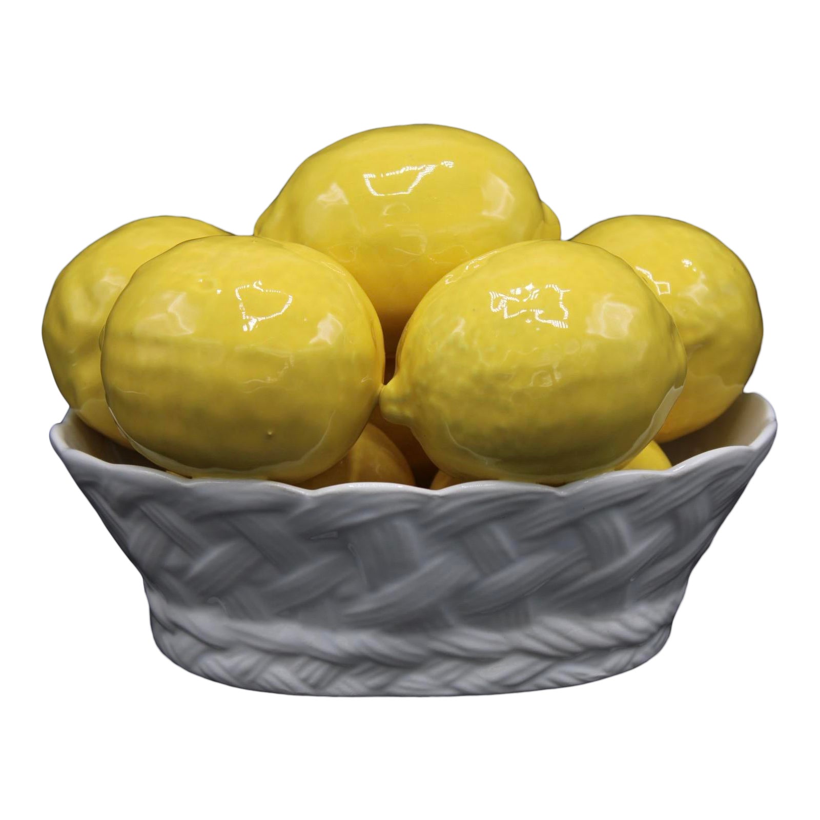 Italian Ceramic Lemon Basket Chairish