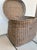 Wood Coastal Chic Vintage Fishing Creel Basket With Inset Handles For Sale - Image 7 of 9