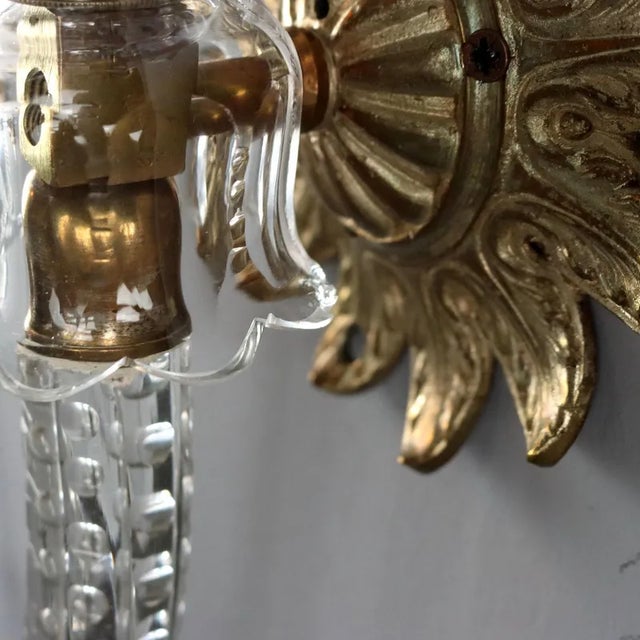 Antique Wall Lamps in Glass, Italy, Set of 2 For Sale - Image 11 of 13