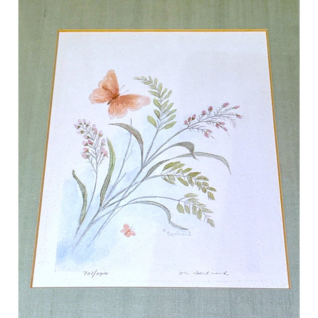 Original Mary Bertrand Botanical Watercolor Painting, Signed and Numbered, Custom Framed For Sale - Image 4 of 12