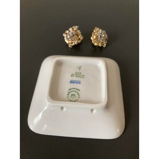 Antique Danish Porcelain White & Blue Jewelry Dish by Royal Copenhagen For Sale - Image 10 of 12