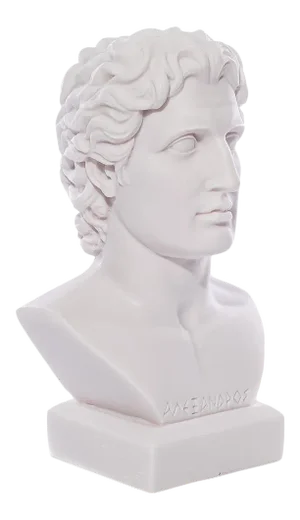 Vintage Greek Alabaster Bust of Alexander the Great