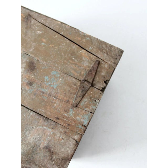 Vintage Rustic Wooden Box For Sale - Image 6 of 12