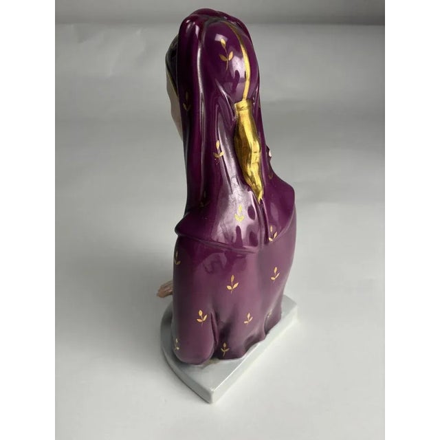 Lenci Glazed Ceramic Praying Madonna, Italy, Turin, 1940s For Sale - Image 4 of 8