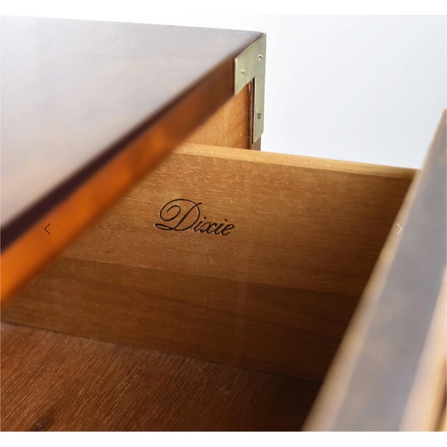 Mid Century Highboy Campaign Dresser by Dixie Furniture For Sale - Image 12 of 12