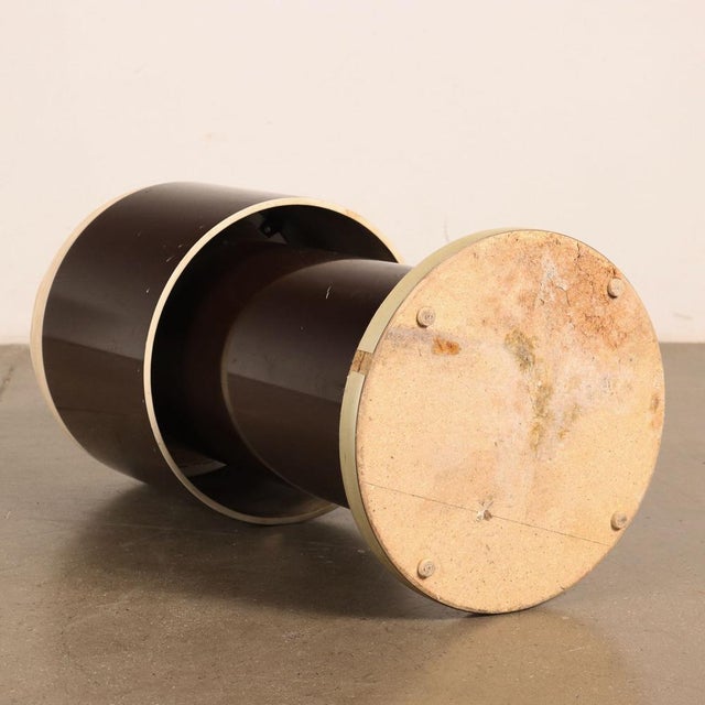 Beige Stools in Lacqured Wood and Leatherette, 1970s, Set of 2 For Sale - Image 8 of 9