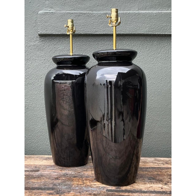 Vintage Postmodern Ceramic Lamps - A Pair For Sale In West Palm - Image 6 of 12