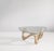 Handcrafted Italian Coffee Table in Organically Shaped, Stone-Patinated Wood with Polished Glass Top For Sale - Image 4 of 5