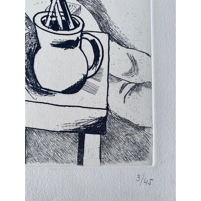 Early 20th Century Naftali Bezem, Israeli Judaica Etching Print Bezem For Sale - Image 5 of 9