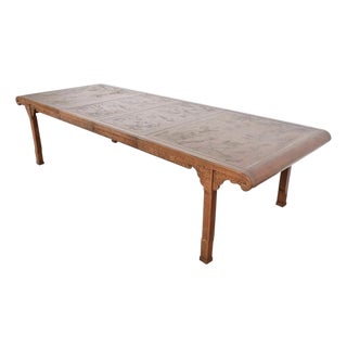 Drexel Heritage Hollywood Regency Chinoiserie Extension Dining Table, Circa 1970 For Sale
