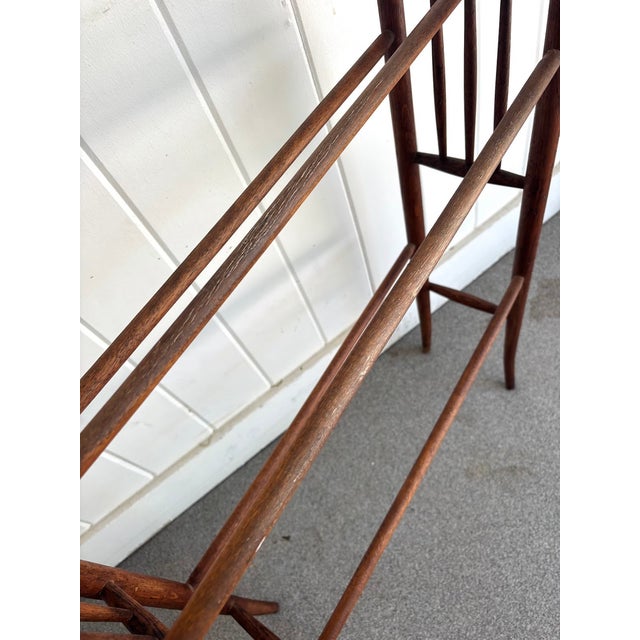Mid-Century Modern Antique Walnut Quilt Rack For Sale - Image 3 of 4